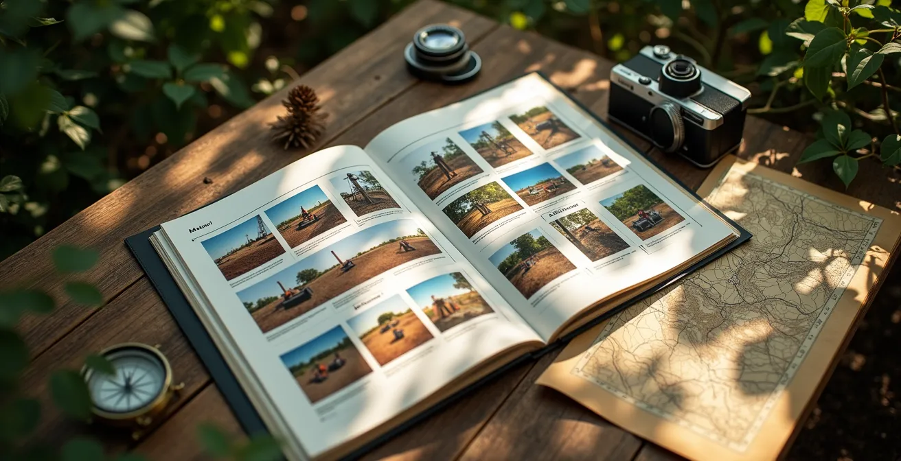 Document de suivi de projet avec photographies et rapport d'avancement
